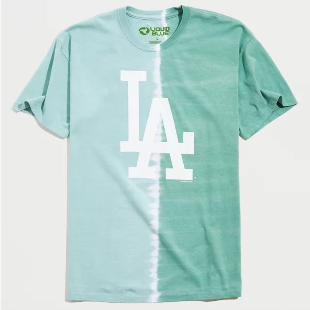 Los Angeles dodgers MLB split tie dye tee